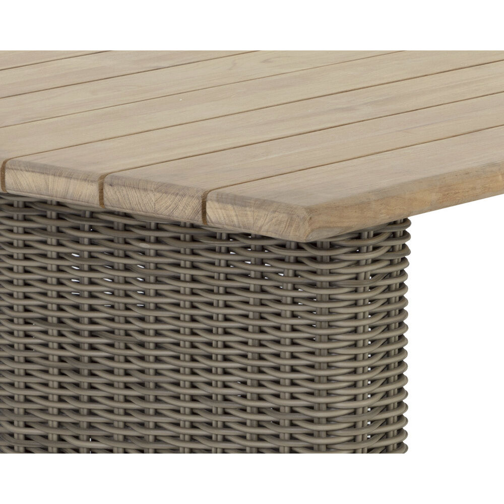 Riviera 108 X 40 inch Natural / Taupe Outdoor Dining Table